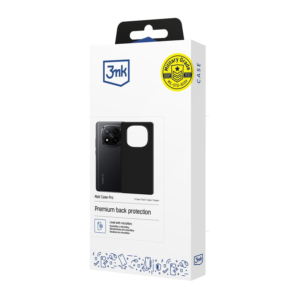 3mk Matt Case Pro for Xiaomi Redmi Note 15 Pro+ 5G - matte black_1