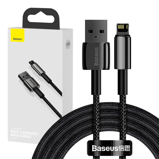 Baseus Tungsten USB - Lightning cable 2.4 A 2 m black (CALWJ-A01)_0