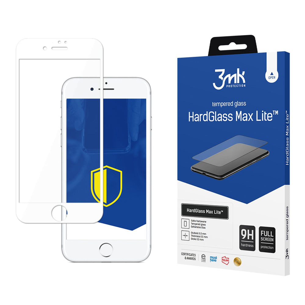 3mk HardGlass Max Lite White Tempered Glass for iPhone 7 / 8_0