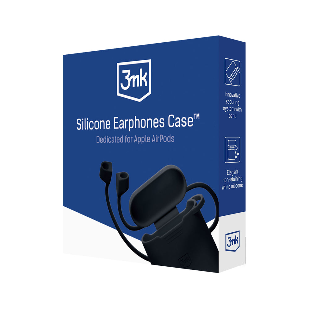 3mk Silicone AirPods Case for AirPods Pro 3 - Black_1