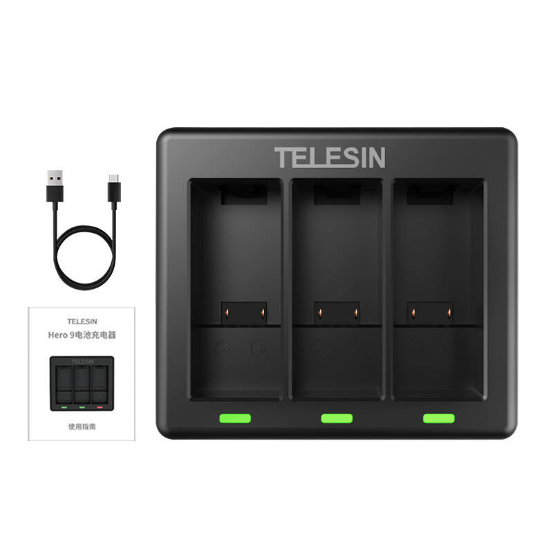 3-slot charger Telesin for GoPro Hero 12 / Hero 11 / Hero 10 / Hero 9_2
