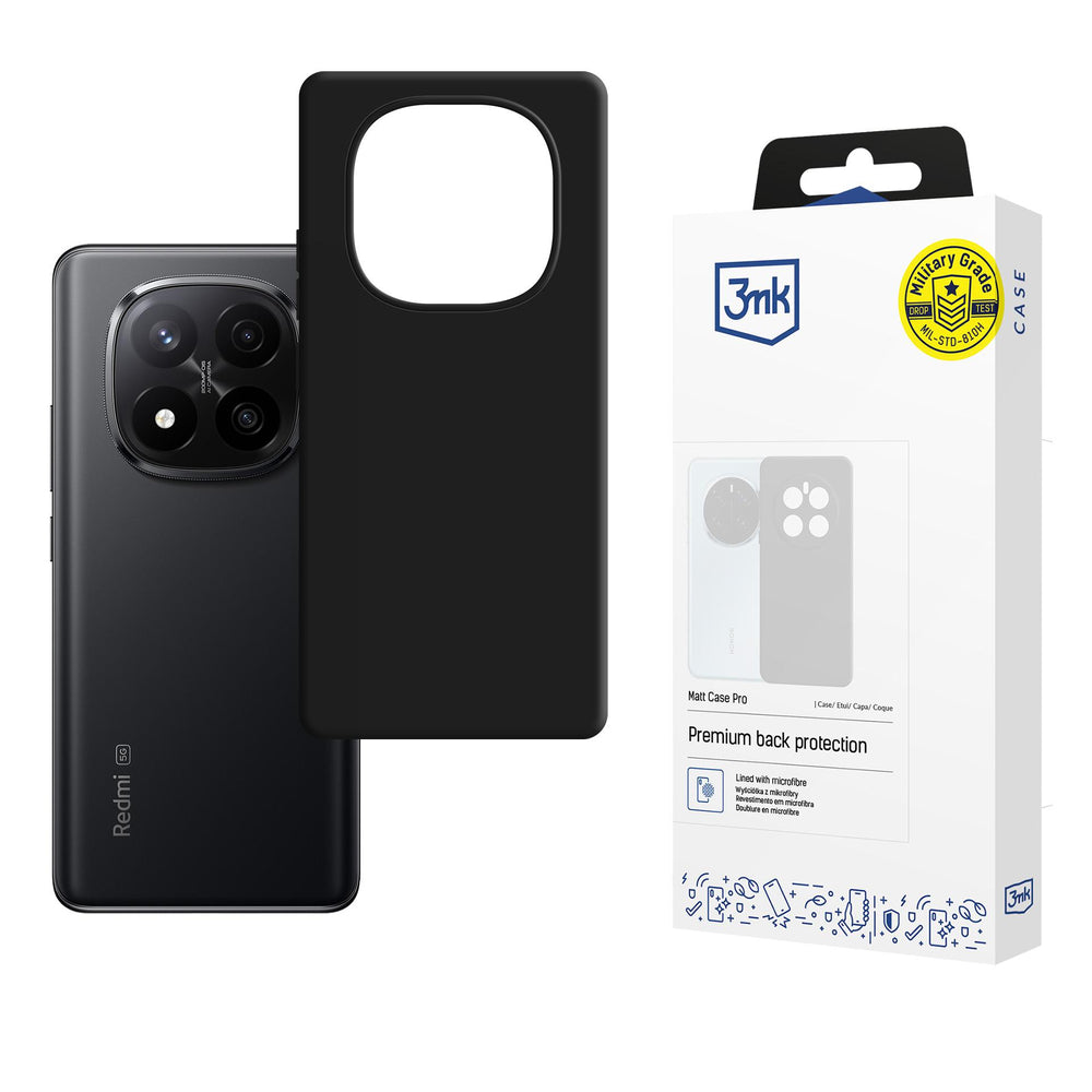 3mk Matt Case Pro case for Xiaomi Redmi Note 15 5G - black_0