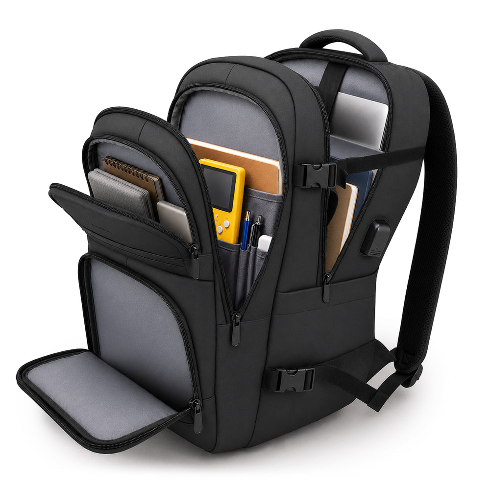 Wozinsky WPW-20L Backpack with Laptop Pocket for 15" Travel 40x20x25 cm for Hand Luggage - Black_1