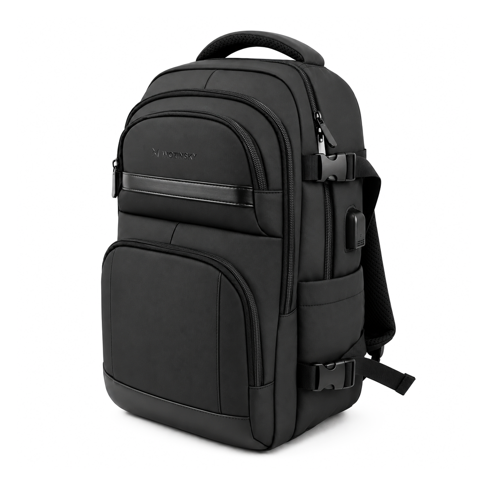 Wozinsky WPW-20L Backpack with Laptop Pocket for 15" Travel 40x20x25 cm for Hand Luggage - Black_0
