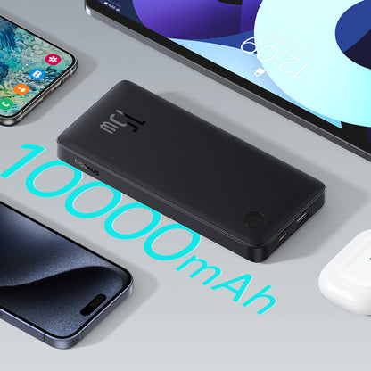 Powerbank Baseus Airpow Lite 10000mAh 15W z kablem Baseus Simple USB-C 30 cm - czarny_2