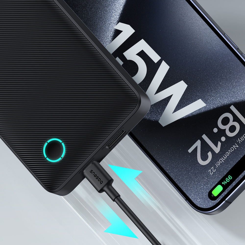 Powerbank Baseus Airpow Lite 10000mAh 15W z kablem Baseus Simple USB-C 30 cm - czarny_4