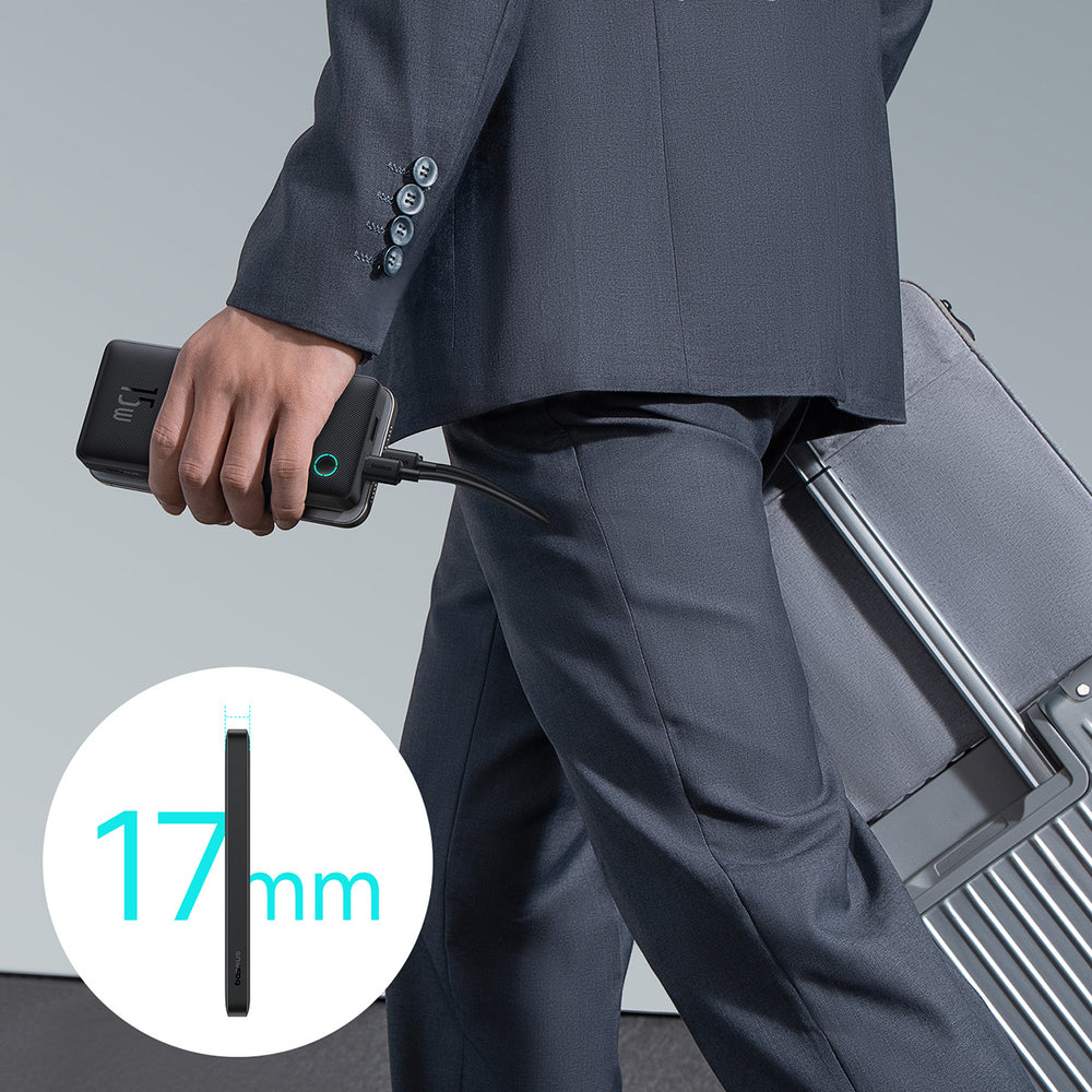 Powerbank Baseus Airpow Lite 10000mAh 15W z kablem Baseus Simple USB-C 30 cm - czarny_5