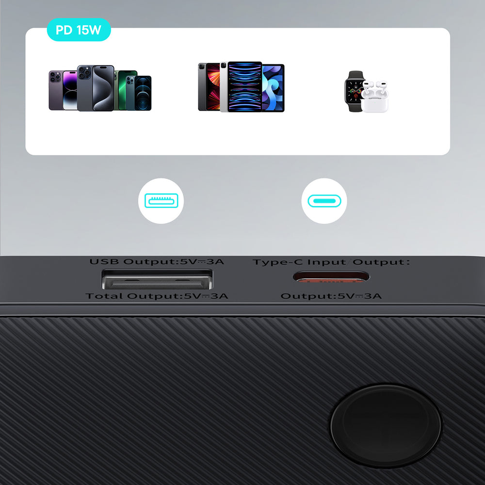 Powerbank Baseus Airpow Lite 10000mAh 15W z kablem Baseus Simple USB-C 30 cm - czarny_6