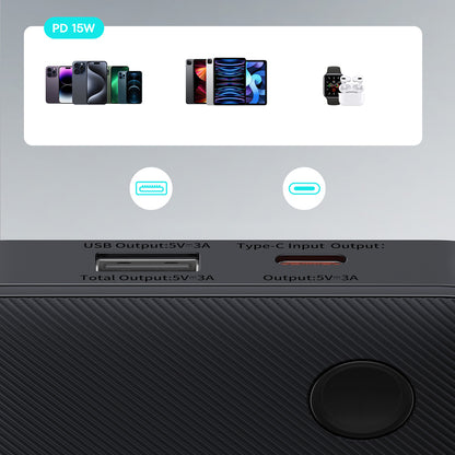 Powerbank Baseus Airpow Lite 10000mAh 15W z kablem Baseus Simple USB-C 30 cm - czarny_6