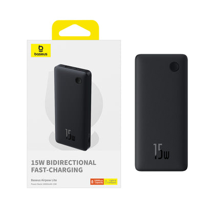 Powerbank Baseus Airpow Lite 10000mAh 15W z kablem Baseus Simple USB-C 30 cm - czarny_7