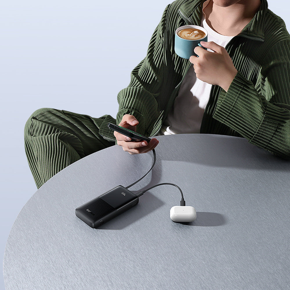 Powerbank Baseus Bipow 2 10000mah 20W z cyfrowym wyświetlaczem z wbudowanym kablem USB-C - czarny_9