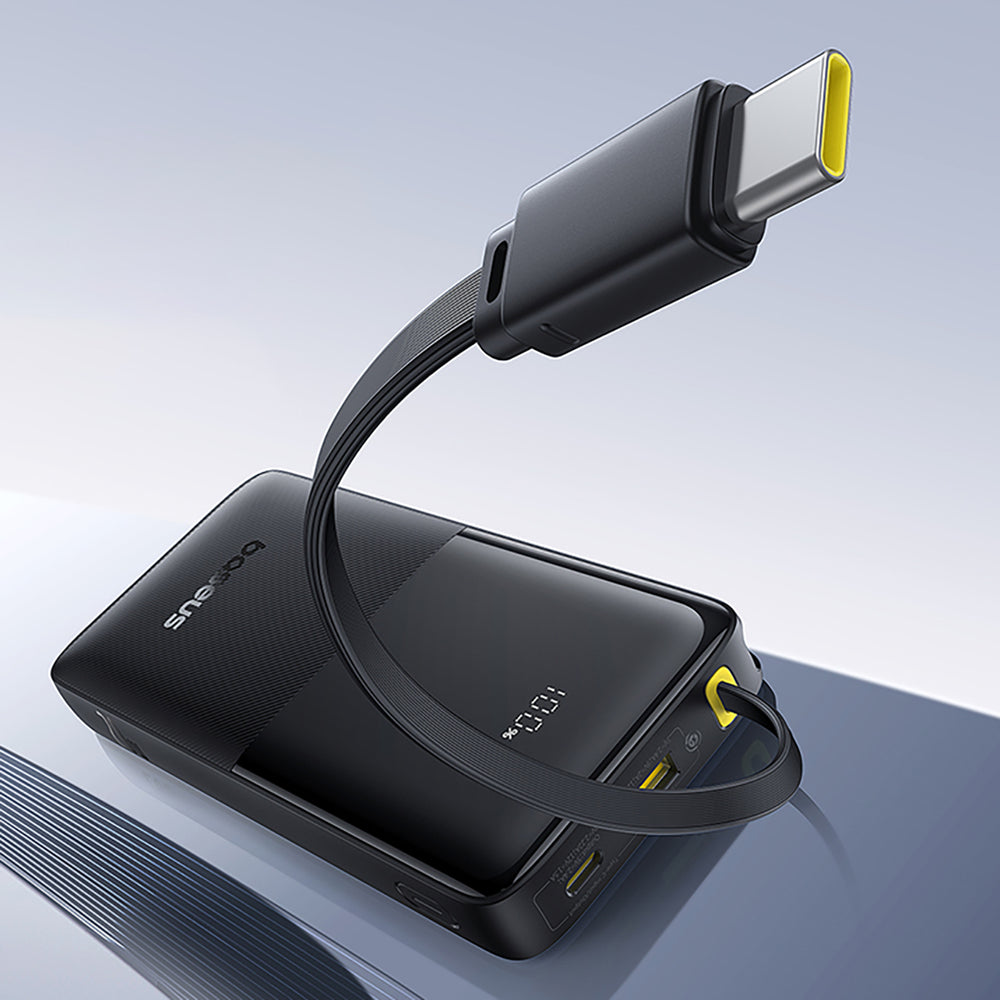 Powerbank Baseus Bipow 2 10000mah 20W z cyfrowym wyświetlaczem z wbudowanym kablem USB-C - czarny_11