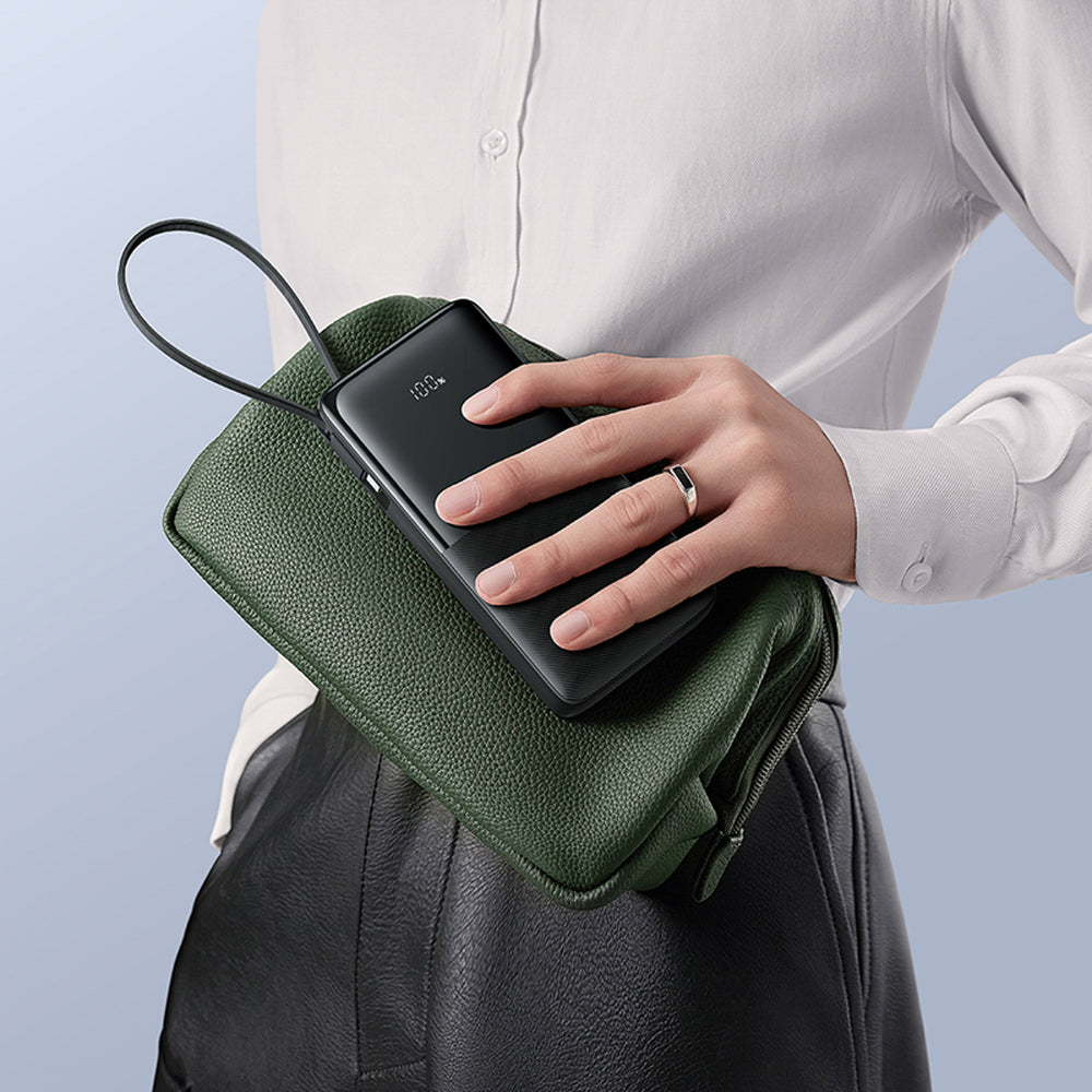 Powerbank Baseus Bipow 2 10000mah 20W z cyfrowym wyświetlaczem z wbudowanym kablem USB-C - czarny_8