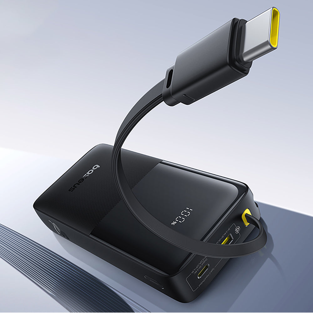 Powerbank Baseus Bipow 2 20000mah 20W z cyfrowym wyświetlaczem z wbudowanym kablem USB-C - czarny_10