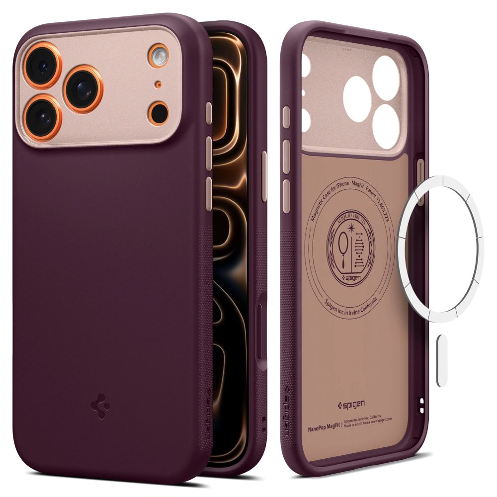 Spigen Nano Pop Mag MagSafe case for iPhone 17 Pro - burgundy_0