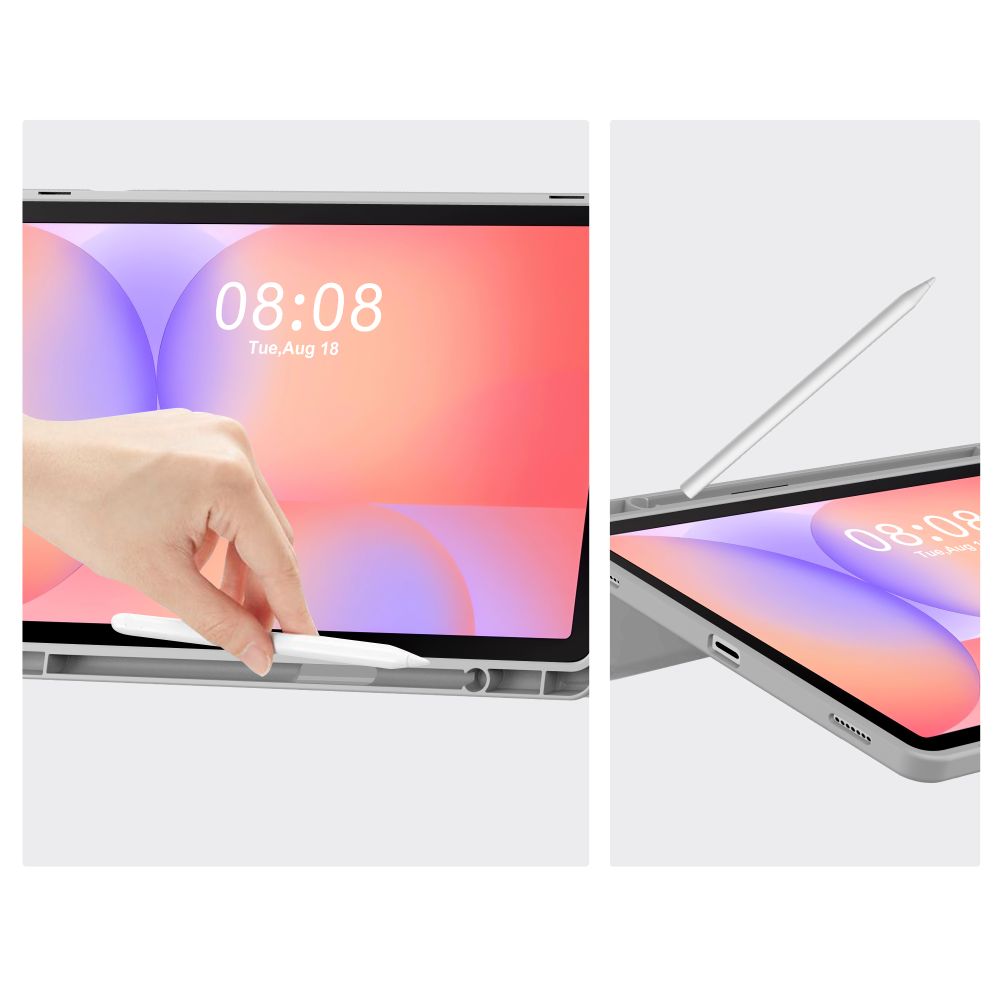 Tech-Protect SmartCase Pen Case for Samsung Galaxy Tab S9 11.0 / S9 FE / S10 FE / S10 Lite 10.9 X710 / X716B / X510 / X516B / X520 / X526 / X400 / X406B - Gray_6