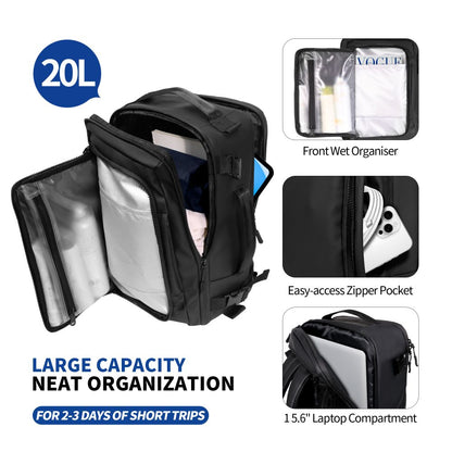 Tech-Protect Defender S50 Backpack for Ryanair &amp; Wizzar, 20L Laptop - Black_4