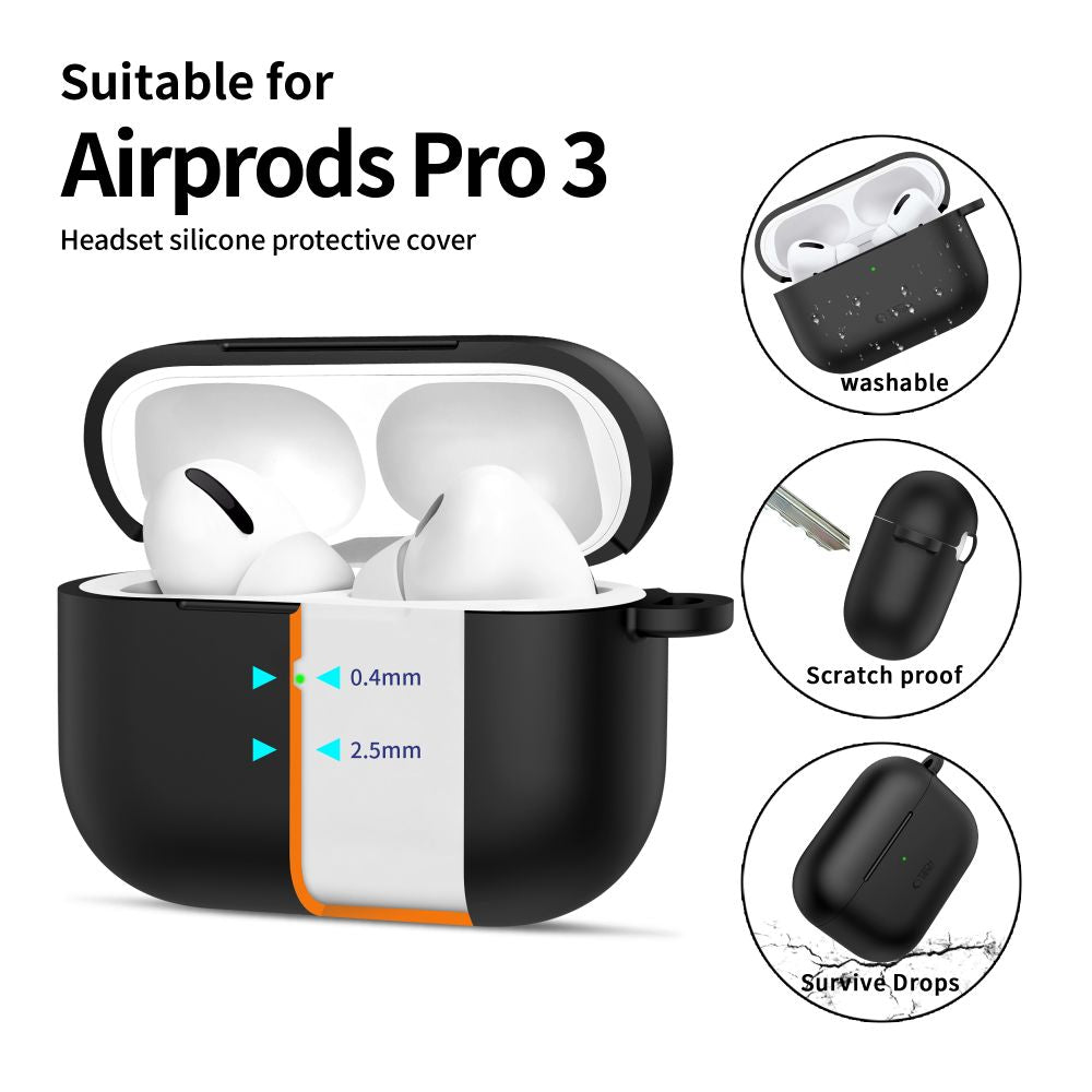 Tech-Protect Silicone Hook Case for AirPods Pro 3 - Black_3
