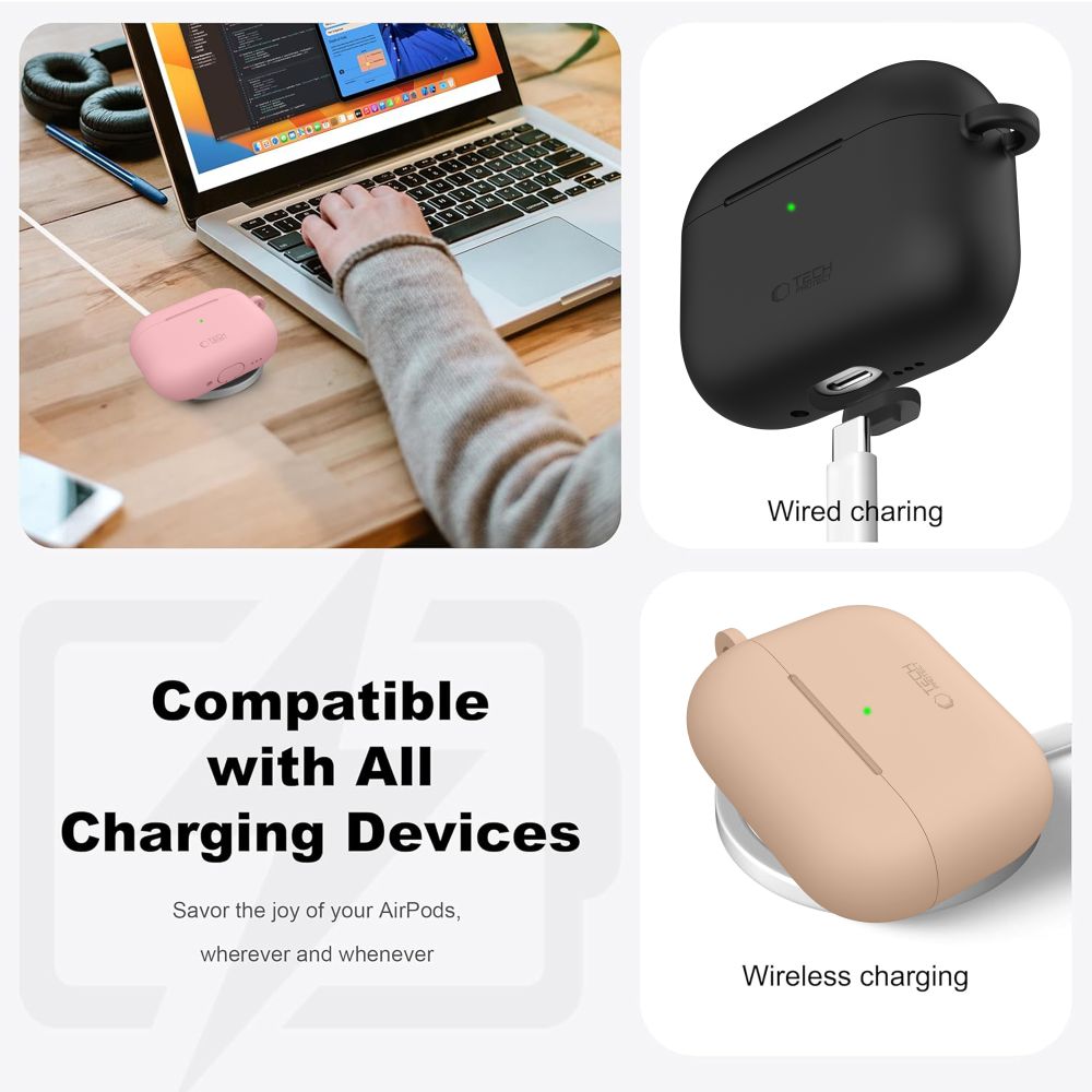 Tech-Protect Silicone Hook Case for AirPods Pro 3 - Black_5