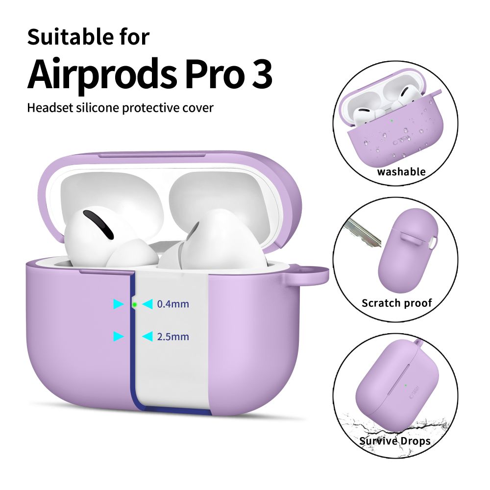 Tech-Protect Silicone Hook Case for AirPods Pro - Purple_3