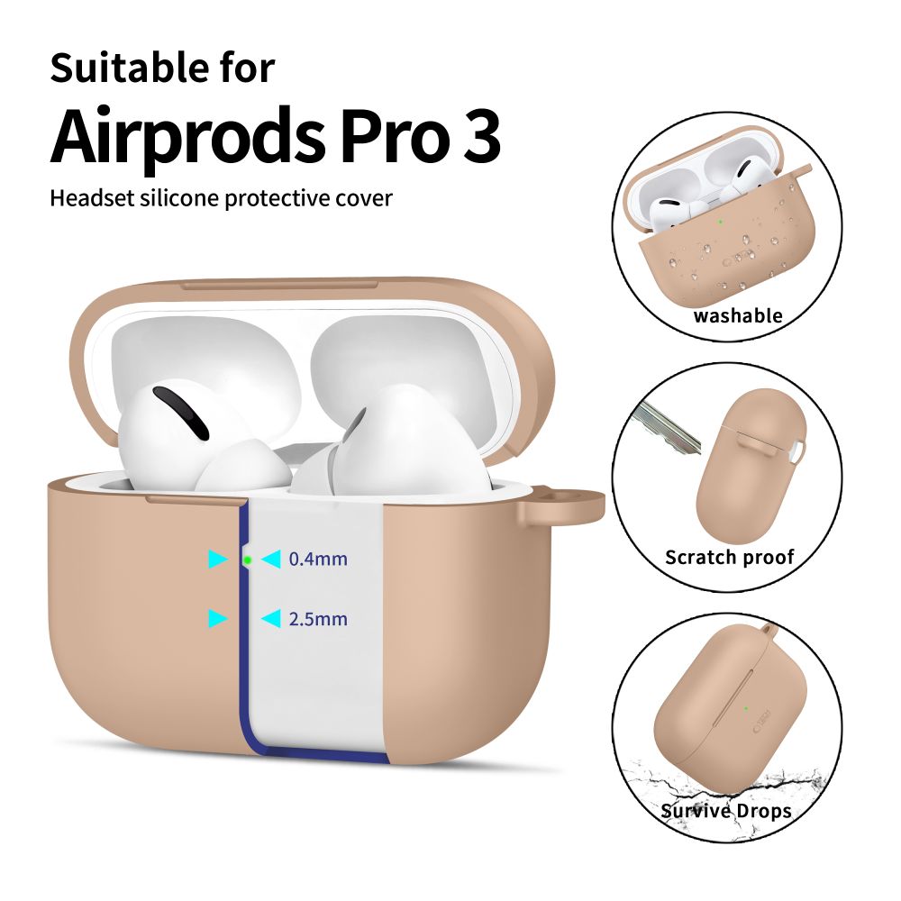 Tech-Protect Silicone Hook Case for AirPods Pro - Beige_3