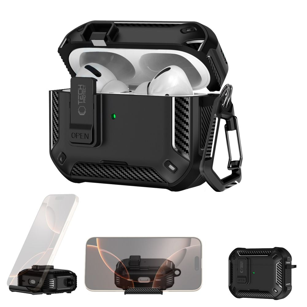 Tech-Protect Carbonox MagSafe case for AirPods Pro - black_1
