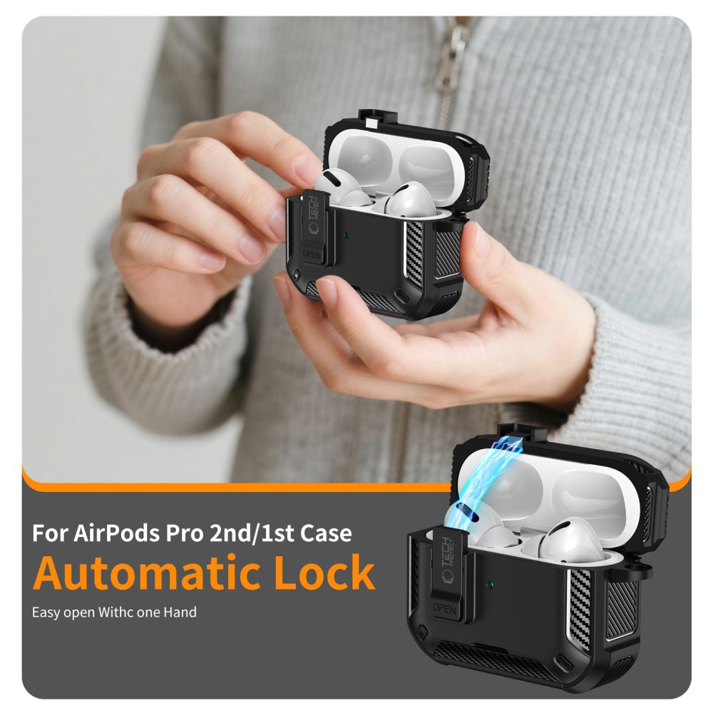Tech-Protect Carbonox MagSafe case for AirPods Pro - black_4