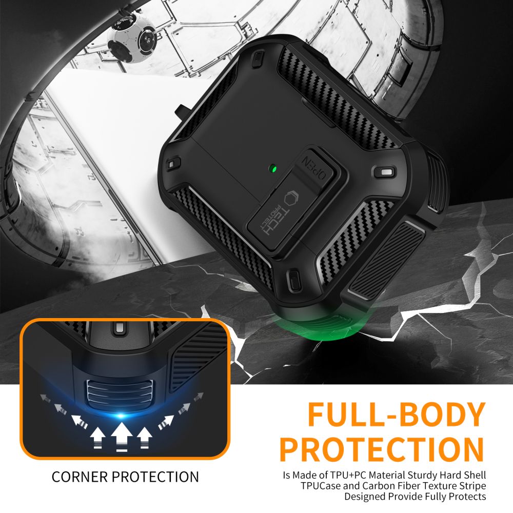 Tech-Protect Carbonox MagSafe case for AirPods Pro - black_5