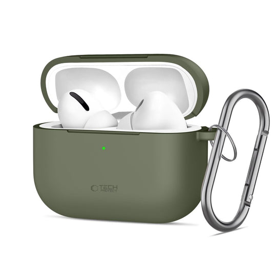 Tech-Protect Silicone Hook Case for AirPods Pro - Olive_0
