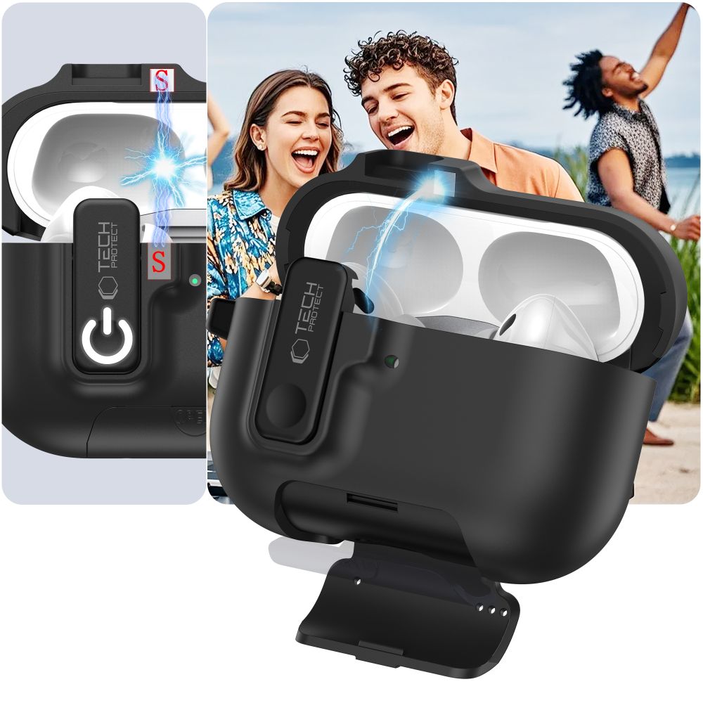 Tech-Protect Slim Hook Case for AirPods Pro 3 - Black_8