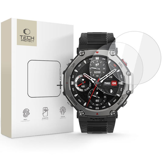 Tech-Protect Glass Fit+ 2-pack Tempered Glass Amazfit T-Rex 3 Pro 48mm - Transparent_0