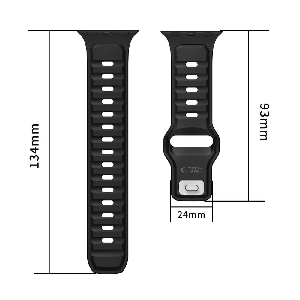 Tech-Protect IconBand Line Strap for Apple Watch 44 / 45 / 46 / 49 mm - Black and Orange_2