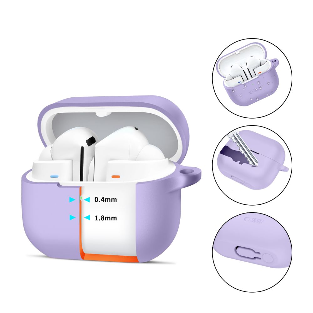Tech-Protect Silicone Hook Case for Samsung Galaxy Buds 3 / 3 FE / 3 Pro - Purple_1