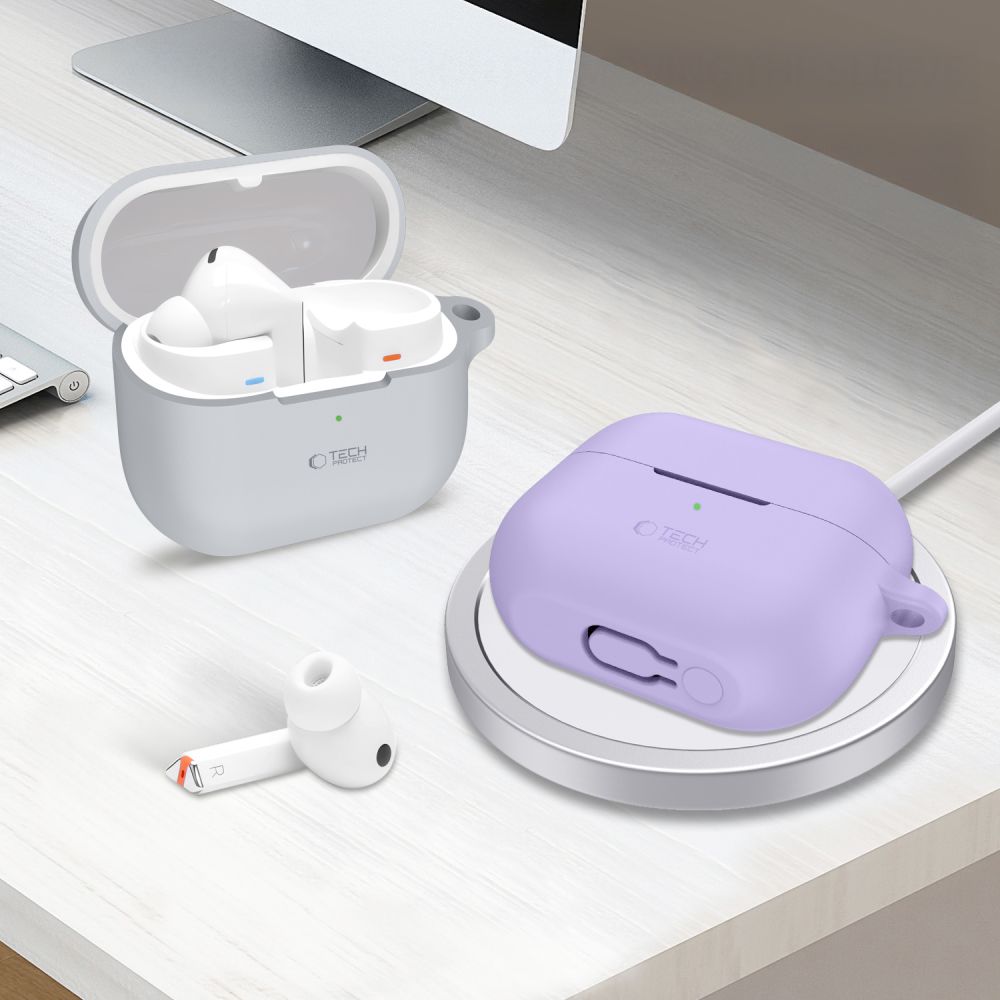 Tech-Protect Silicone Hook Case for Samsung Galaxy Buds 3 / 3 FE / 3 Pro - Purple_3