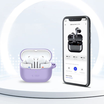 Tech-Protect Silicone Hook Case for Samsung Galaxy Buds 3 / 3 FE / 3 Pro - Purple_4