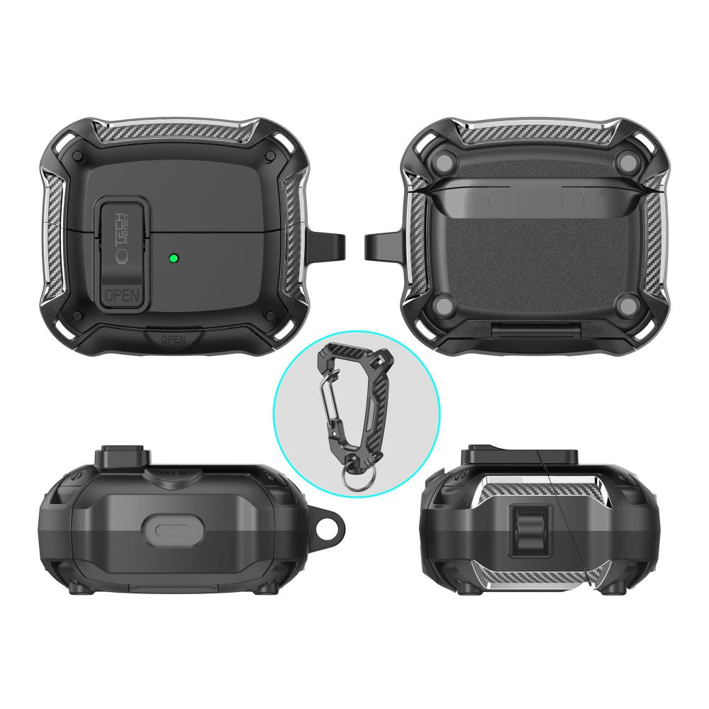 Tech-Protect Silicone Hook Case for Samsung Galaxy Buds 3 / 3 FE / 3 Pro - Black_2