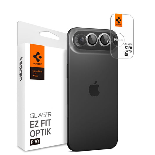 Spigen Optik Pro GLAS.TR ”EZ FIT” Camera Cover 2-pack for iPhone Air - Silver_0