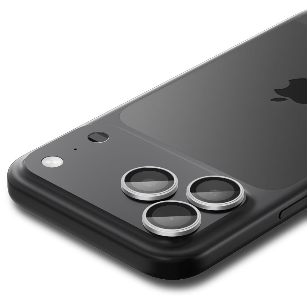 Spigen Optik Pro GLAS.TR ”EZ FIT” Camera Cover 2-pack for iPhone 16 Pro / Max / 17 Pro / Max - Silver_3