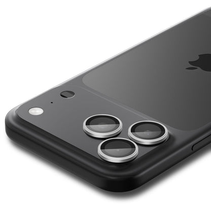 Spigen Optik Pro GLAS.TR ”EZ FIT” Camera Cover 2-pack for iPhone 16 Pro / Max / 17 Pro / Max - Silver_3