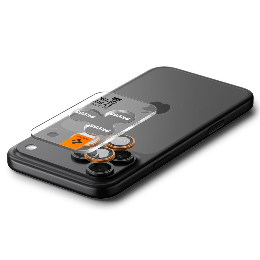 Camera Lens Protector Spigen GlastR EZ FIT Optik Pro for Apple iPhone 17 Pro Max / 17 Pro, 2-Pack, Orange AGL10123_4