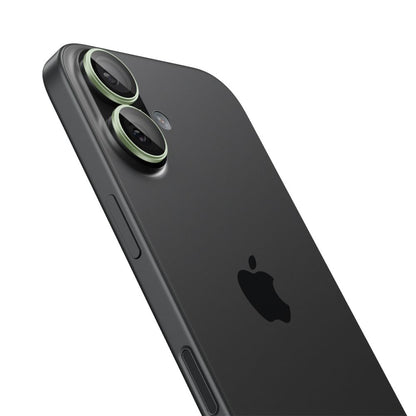 Spigen Optik Pro GLAS.TR ”EZ FIT” Camera Cover 2-pack for iPhone 16 / 16 Plus / 17 - Green_2