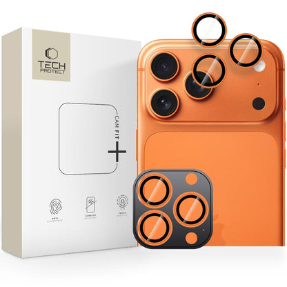 Tech-Protect Camring Fit+ Camera Cover for iPhone 14 Pro / Max / 15 Pro / Max / 16 Pro / Max / 17 Pro / Max - Orange_0