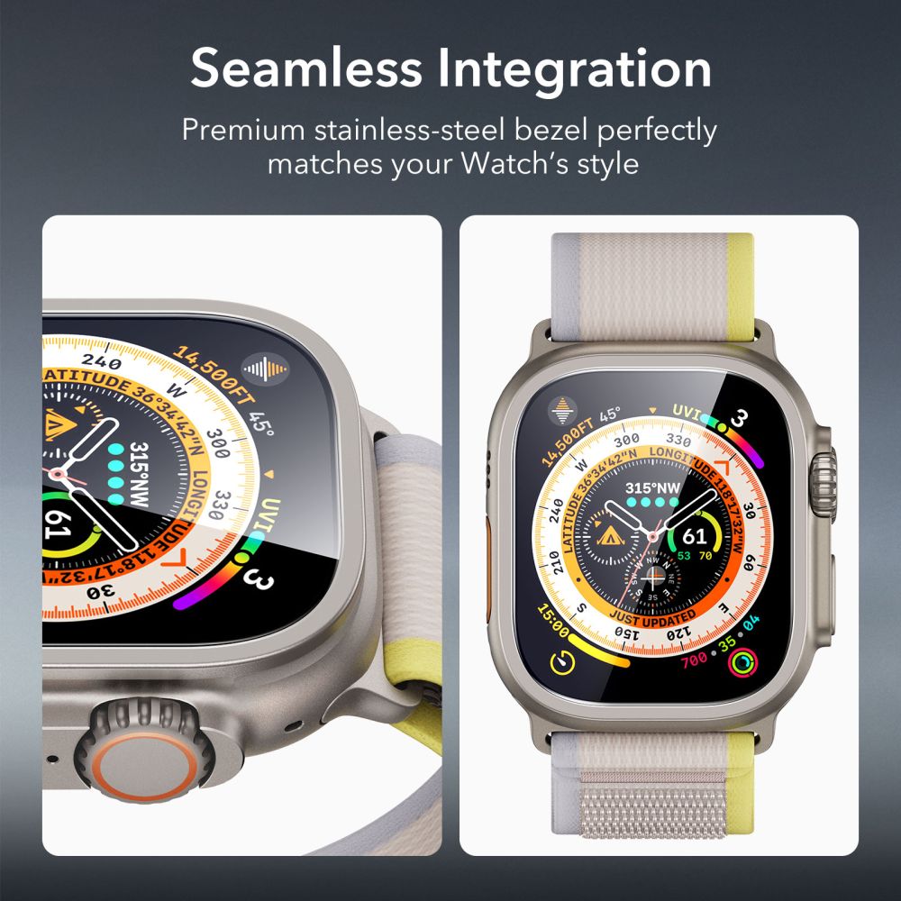 ESR Armorite 2-pack Tempered Glass for Apple Watch Ultra 49mm - Titanium_9