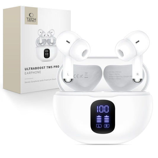 Tech-Protect UltraBoost TWS Pro G2 Headphones - White_0