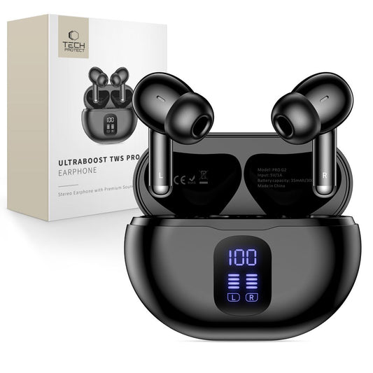 Tech-Protect UltraBoost TWS Pro G2 Headphones - Black_0