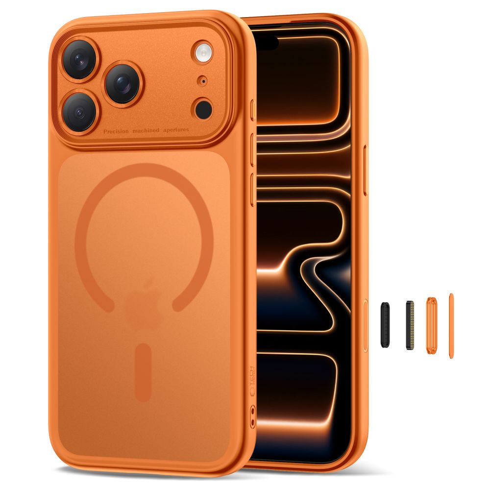 Tech-Protect Magpeak MagSafe CC Case for iPhone 17 Pro - Orange_1