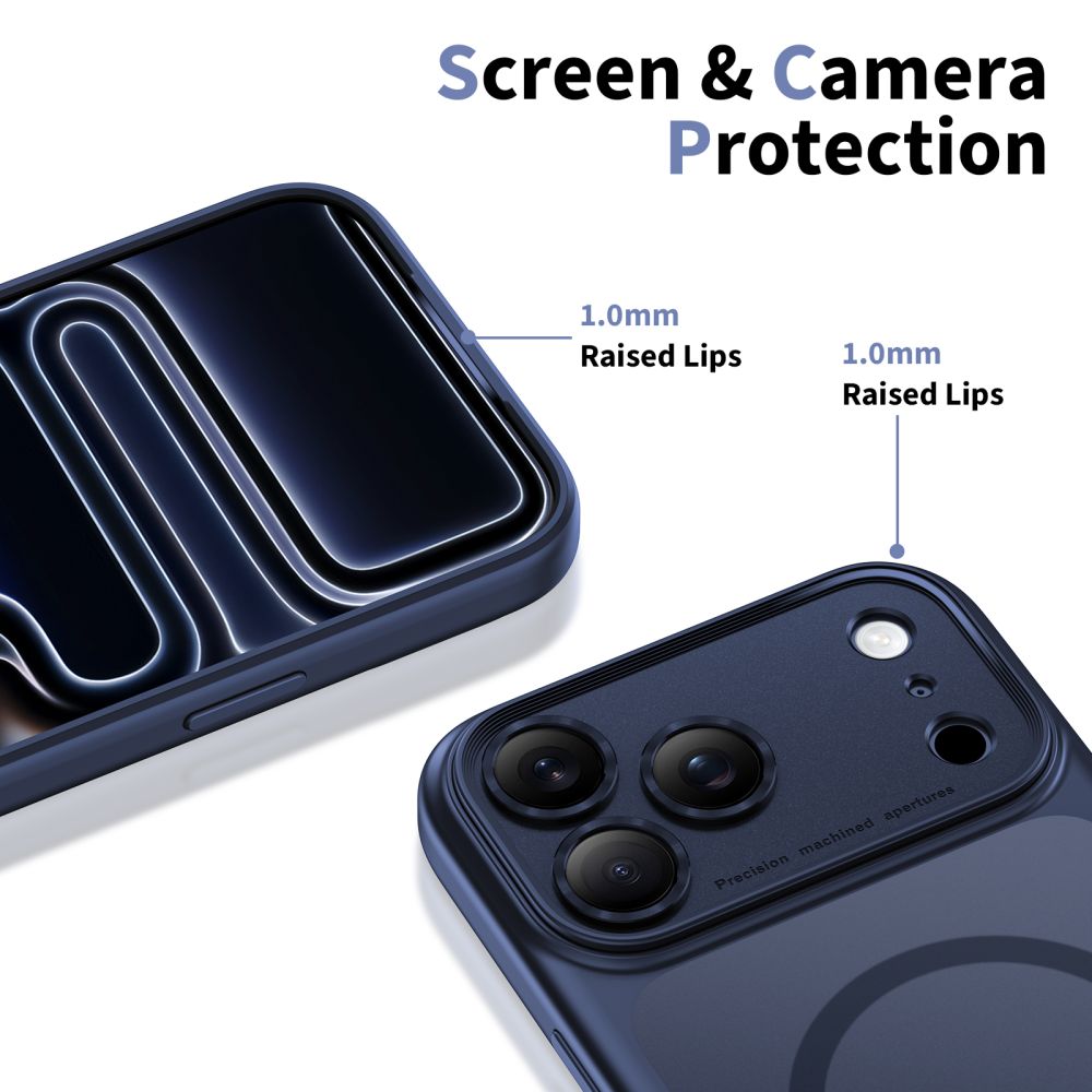 Tech-Protect Magpeak Magsafe CC Case for iPhone 17 Pro Max - Matte Navy Blue_3