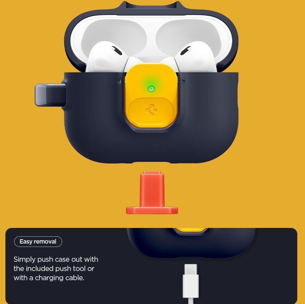 Spigen Nano Pop Case for AirPods Pro 3 - Navy Blue and Yellow_2