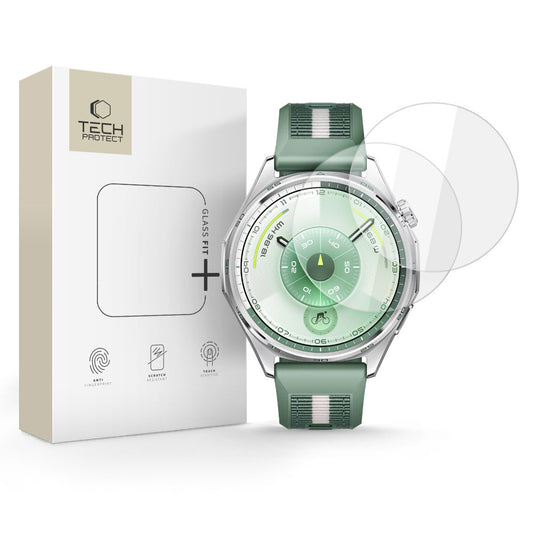 Tech-Protect Glass Fit+ 2-pack tempered glass for Huawei Watch GT 6 46mm - transparent_0