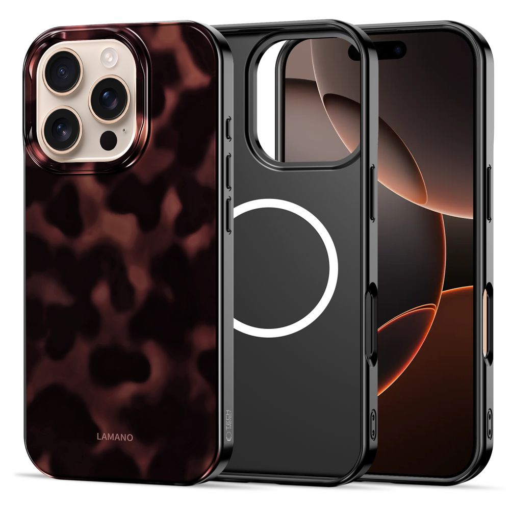 Tech-Protect Lamano MagSafe Case for iPhone 16 Pro Max - Black and Red_0
